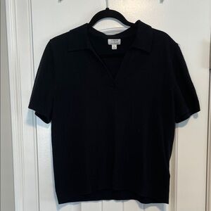 J. Crew Women's Black Short Sleeve Top
